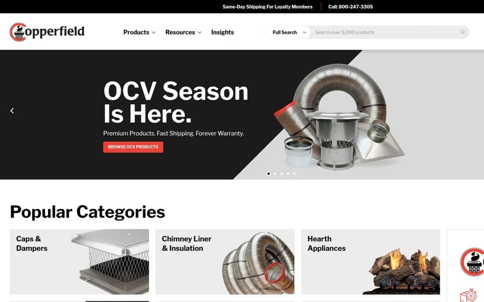 Copperfield.com home page